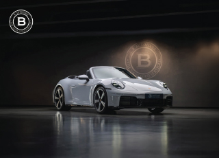 A luxury car displayed at B AUTO HAUS premium dealership.